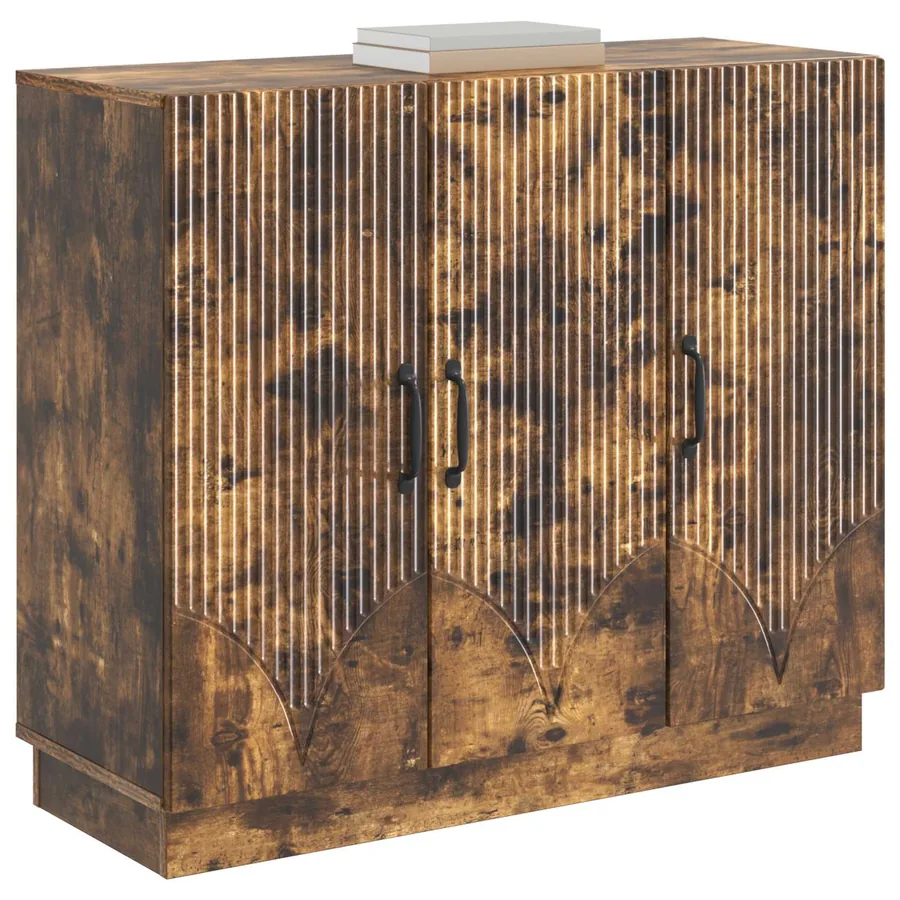 Buffet Chêne fumé 89 x 34,5 x 77 cm Bois d'ingénierie - 3
