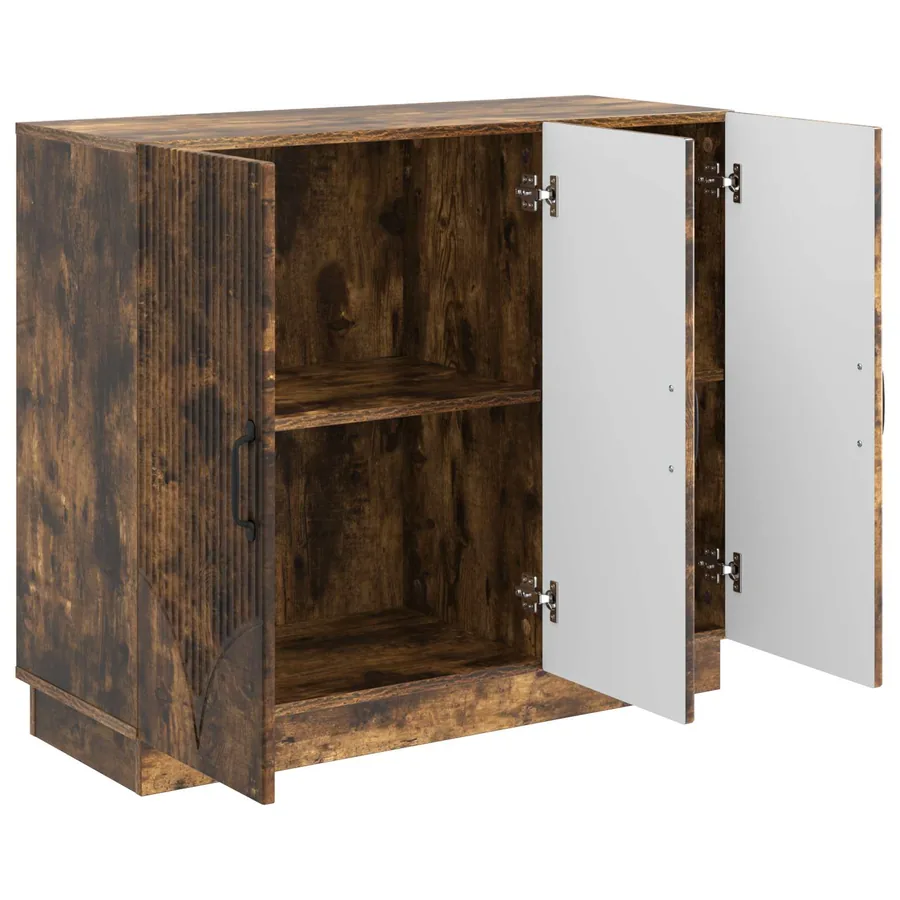 Buffet Chêne fumé 89 x 34,5 x 77 cm Bois d'ingénierie - 5
