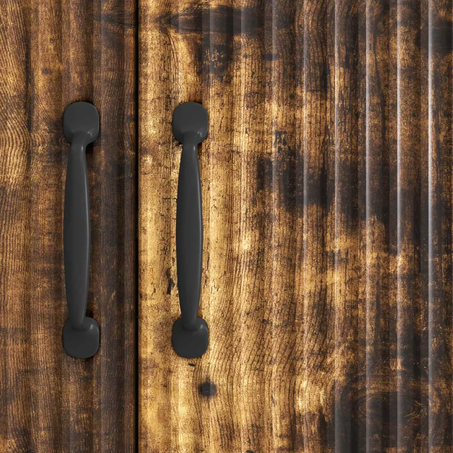 Buffet Chêne fumé 89 x 34,5 x 77 cm Bois d'ingénierie - 8