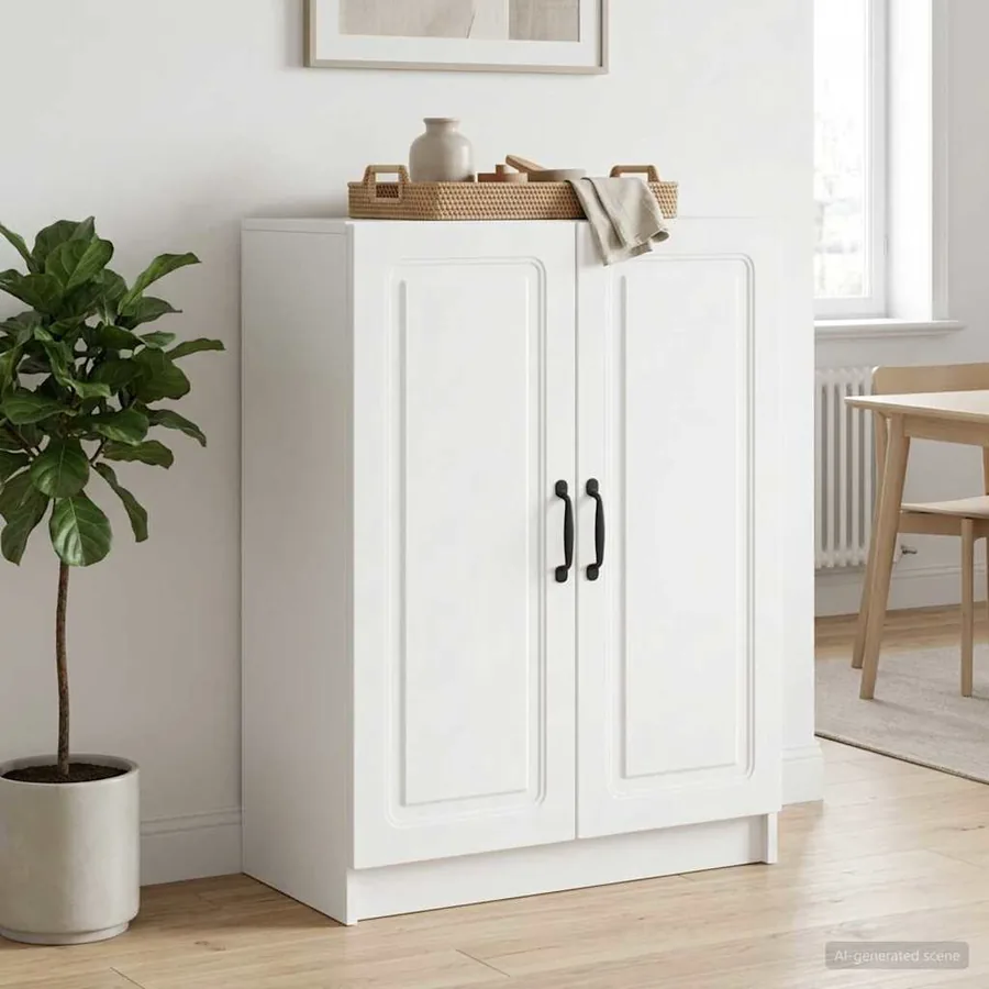 Buffet Blanc 66 x 34,5 x 87 cm Bois d'ingénierie