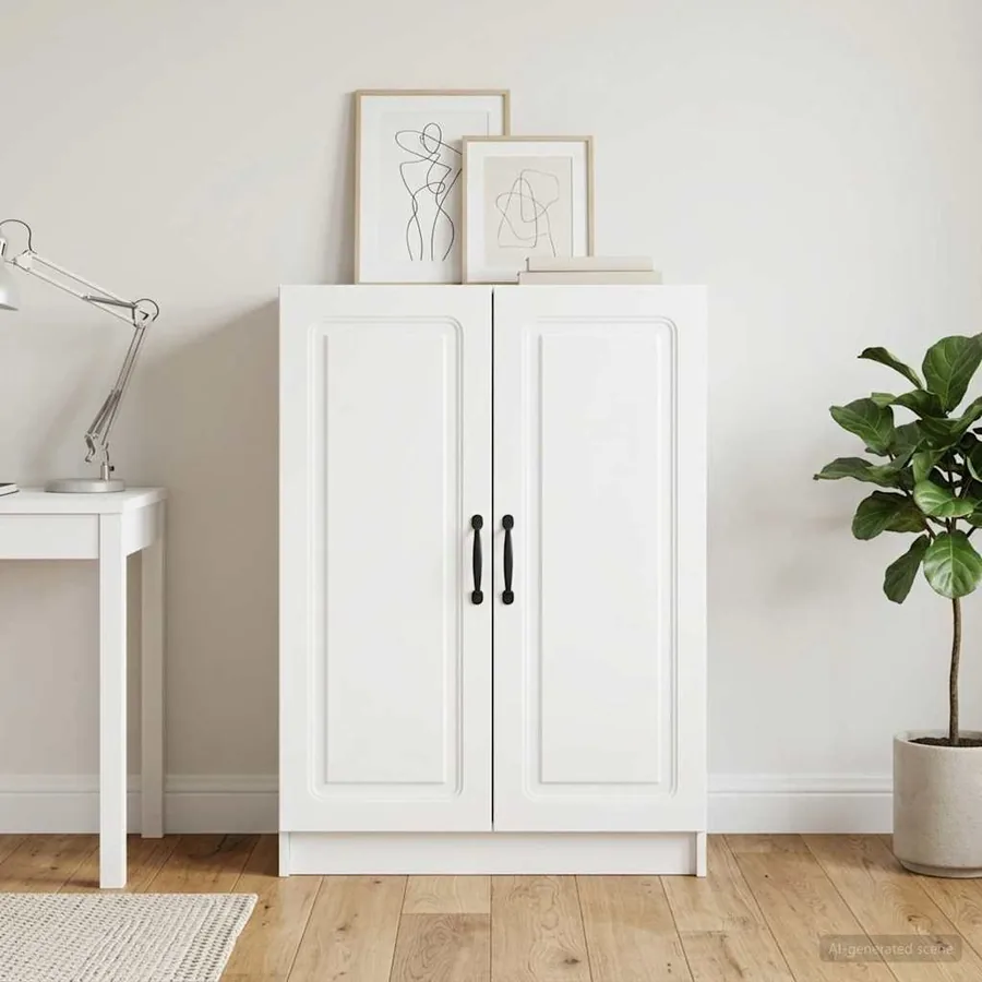 Buffet Blanc 66 x 34,5 x 87 cm Bois d'ingénierie - 4
