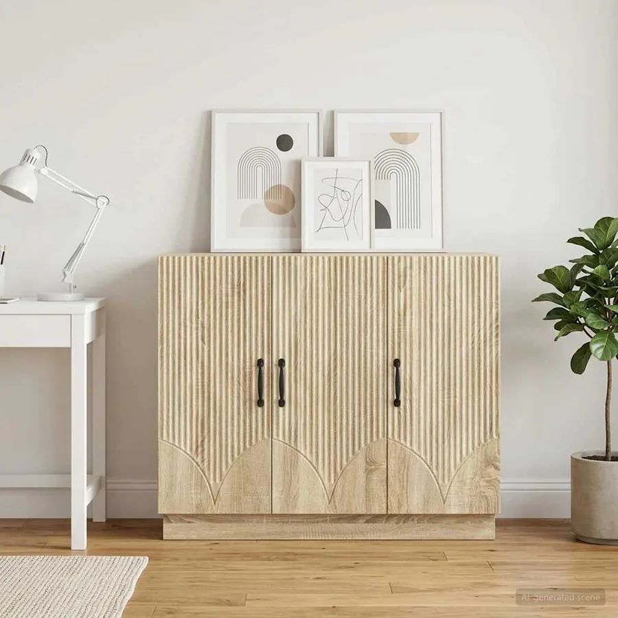 Buffet Chêne Sonoma 89 x 34,5 x 77 cm Bois d'ingénierie