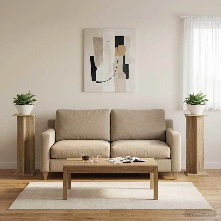Support de Plante 2 pc Chêne Sonoma 25 x 25,5 x 80,5 cm - 4