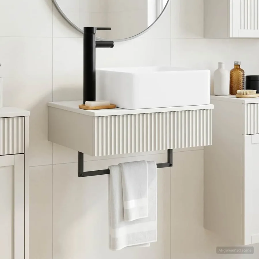 Basin de lavage mural Blanc brillant 53 x 35 x 39 cm