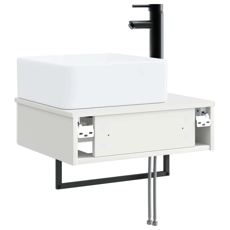 Basin de lavage mural Blanc brillant 53 x 35 x 39 cm - 5