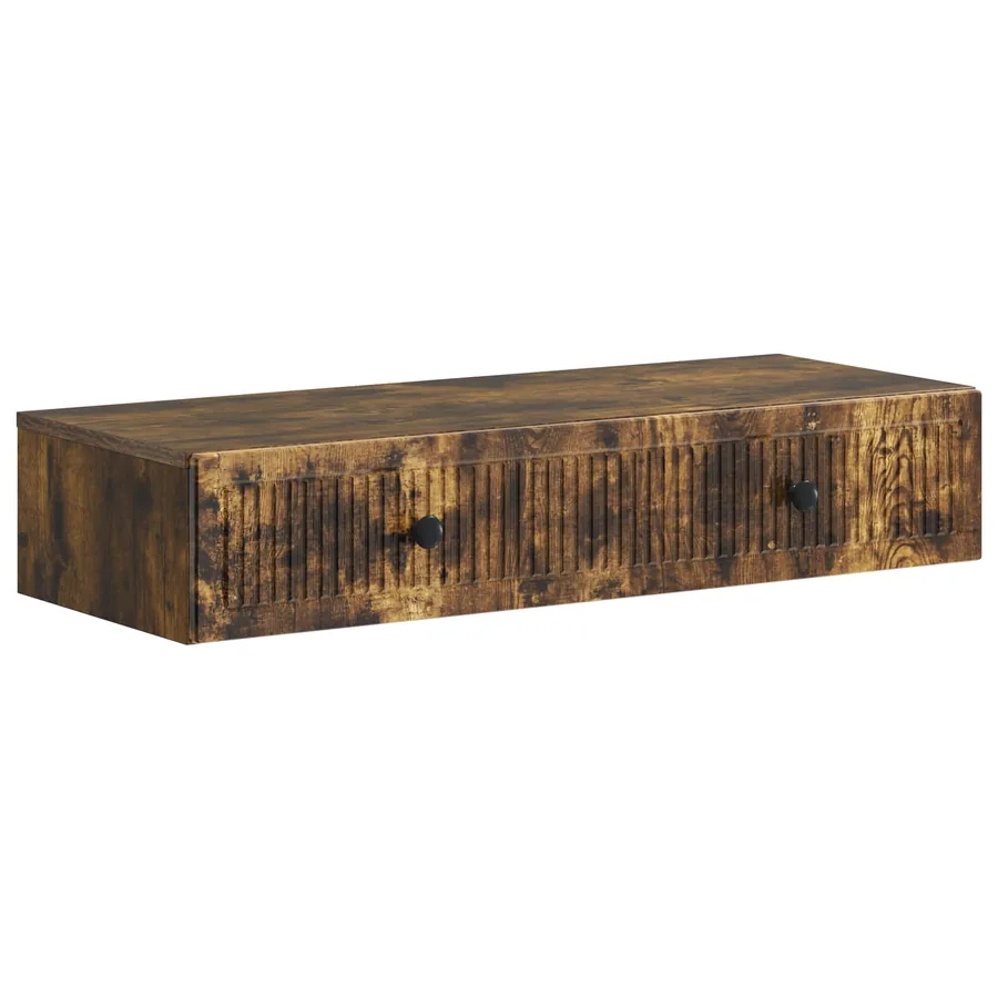 Table d'appoint murale Chêne fumé 87,5 x 34,5 x 17 cm - 2