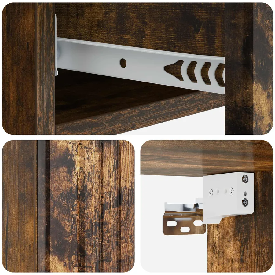 Table d'appoint murale Chêne fumé 87,5 x 34,5 x 17 cm - 8