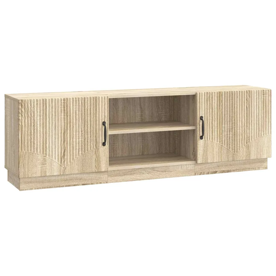 Meuble TV Chêne Sonoma 150 x 31 x 47 cm Bois d'ingénierie - 2
