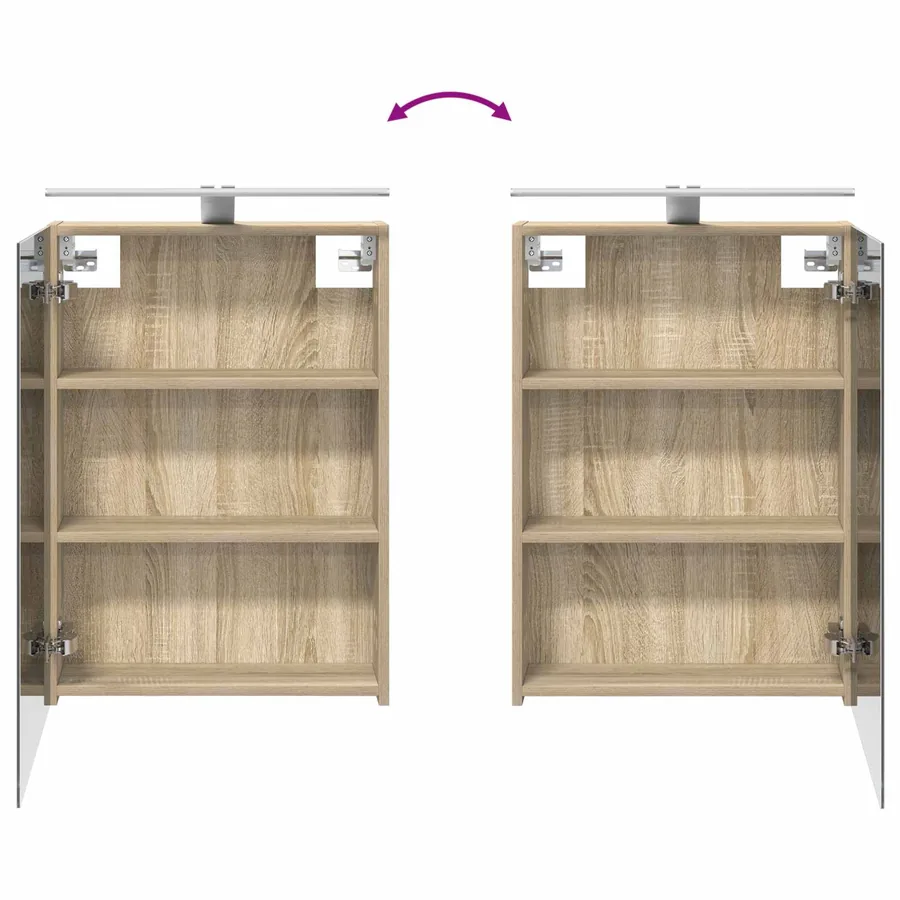 Ensemble d'armoire de salle de bain 4 pcs Chêne Sonoma - 11