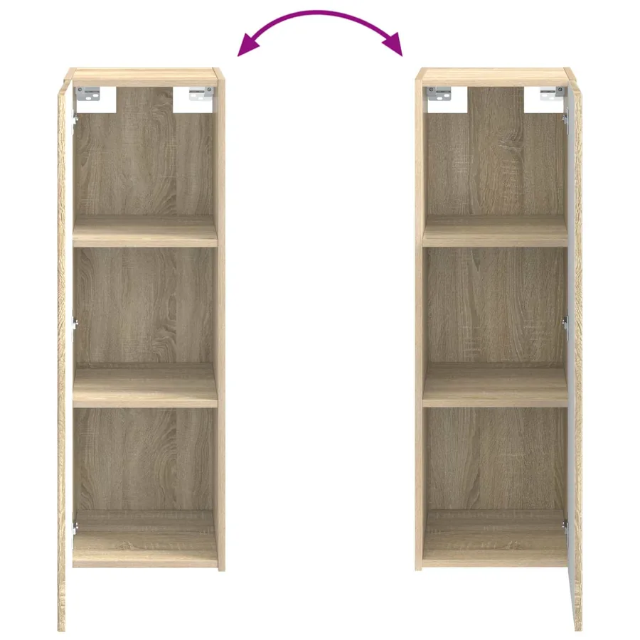 Ensemble d'armoire de salle de bain 4 pcs Chêne Sonoma - 8