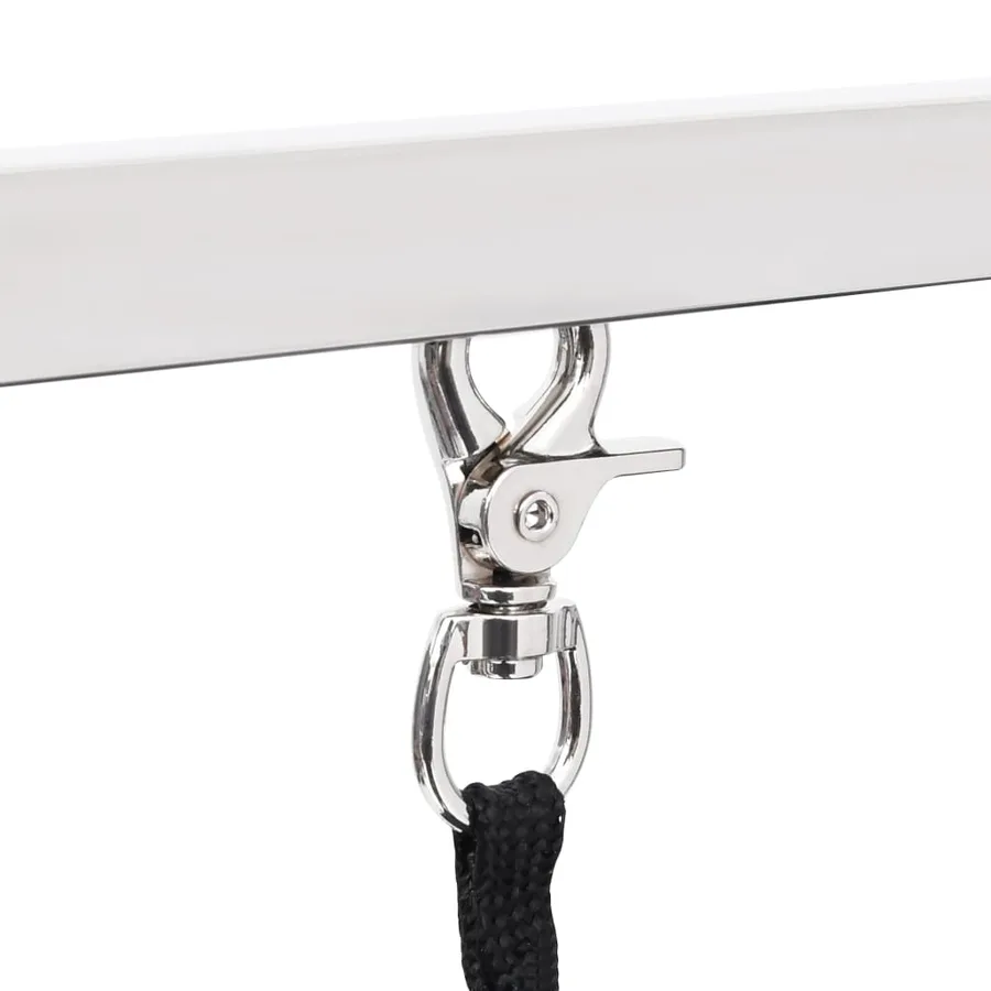 Table de toilettage réglable de chiens avec 2 boucles et panier - 7