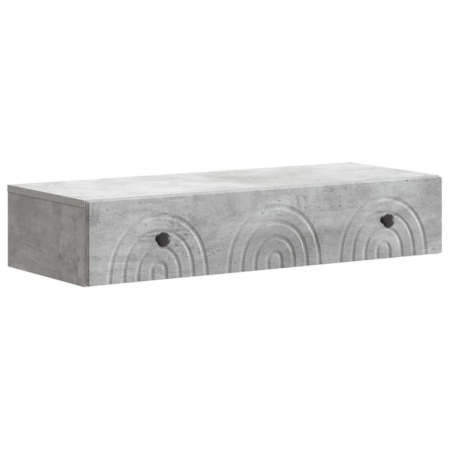 Table d'appoint murale Gris béton 87,5 x 34,5 x 17 cm - 2