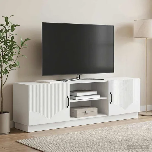 Meuble TV Blanc 150 x 31 x 47 cm Bois d'ingénierie