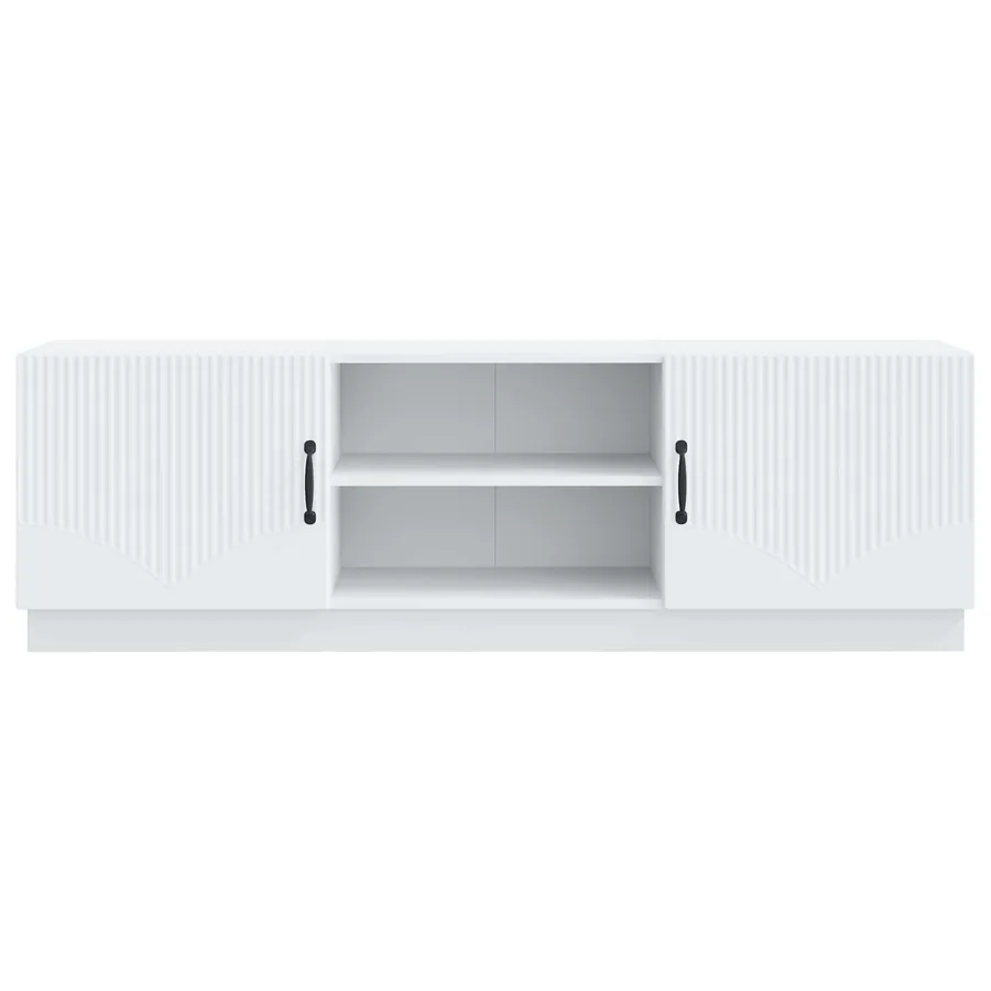 Meuble TV Blanc 150 x 31 x 47 cm Bois d'ingénierie - 6