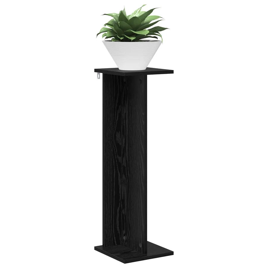 Support de Plante 2 pc Chêne Noir 25 x 25,5 x 80,5 cm - 3