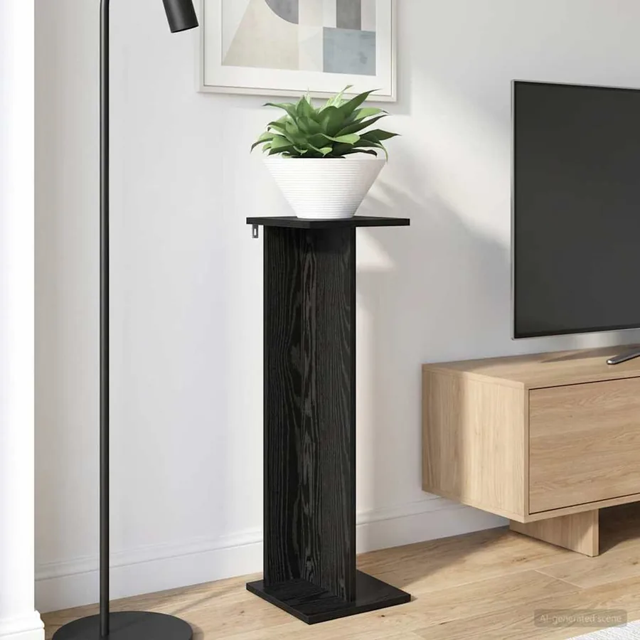 Support de Plante 2 pc Chêne Noir 25 x 25,5 x 80,5 cm - 4