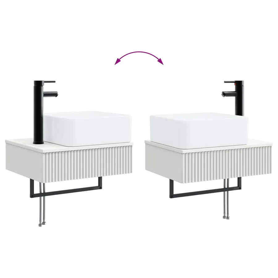 Ensemble de mobilier de salle de bain 6 pcs Blanc - 13