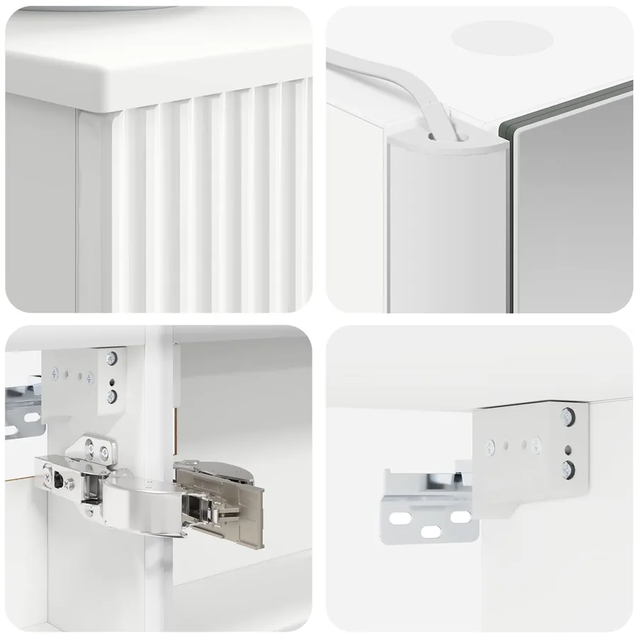 Ensemble de mobilier de salle de bain 6 pcs Blanc - 8