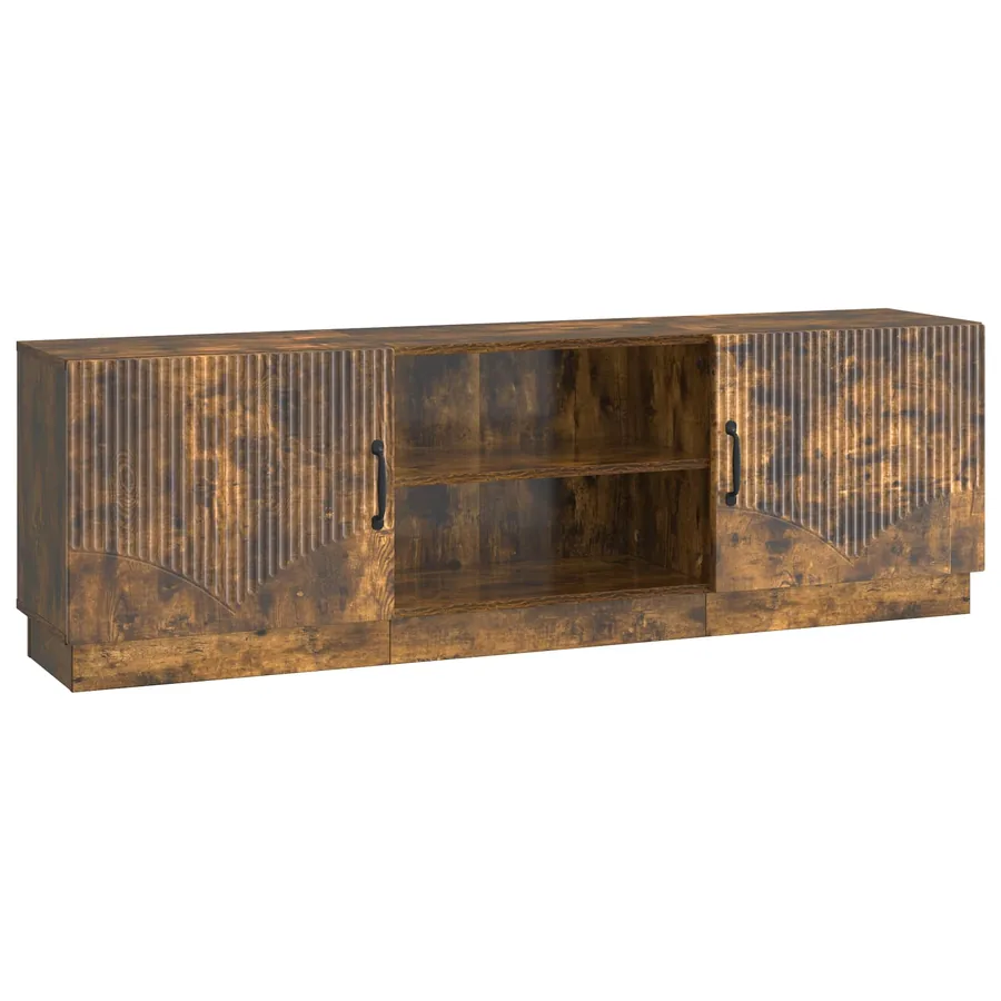 Meuble TV Chêne fumé 150 x 31 x 47 cm Bois d'ingénierie - 2