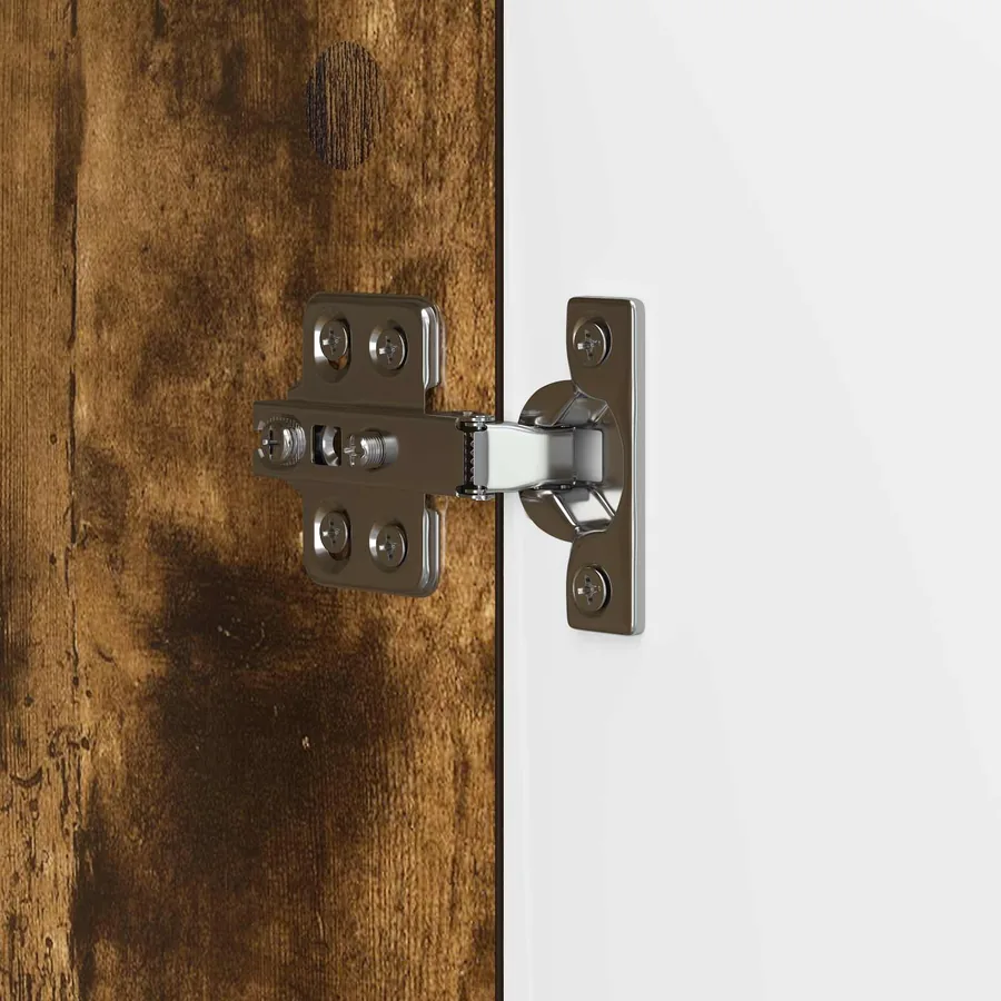 Meuble TV Chêne fumé 150 x 31 x 47 cm Bois d'ingénierie - 9