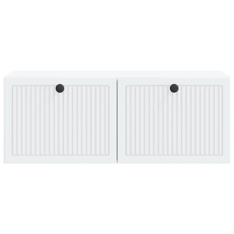 Meuble TV mural Blanc 78,5 x 31 x 30 cm Bois d'ingénierie - 6