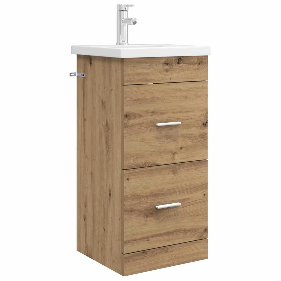Meuble de salle de bain avec évier Chêne artisanal - 2