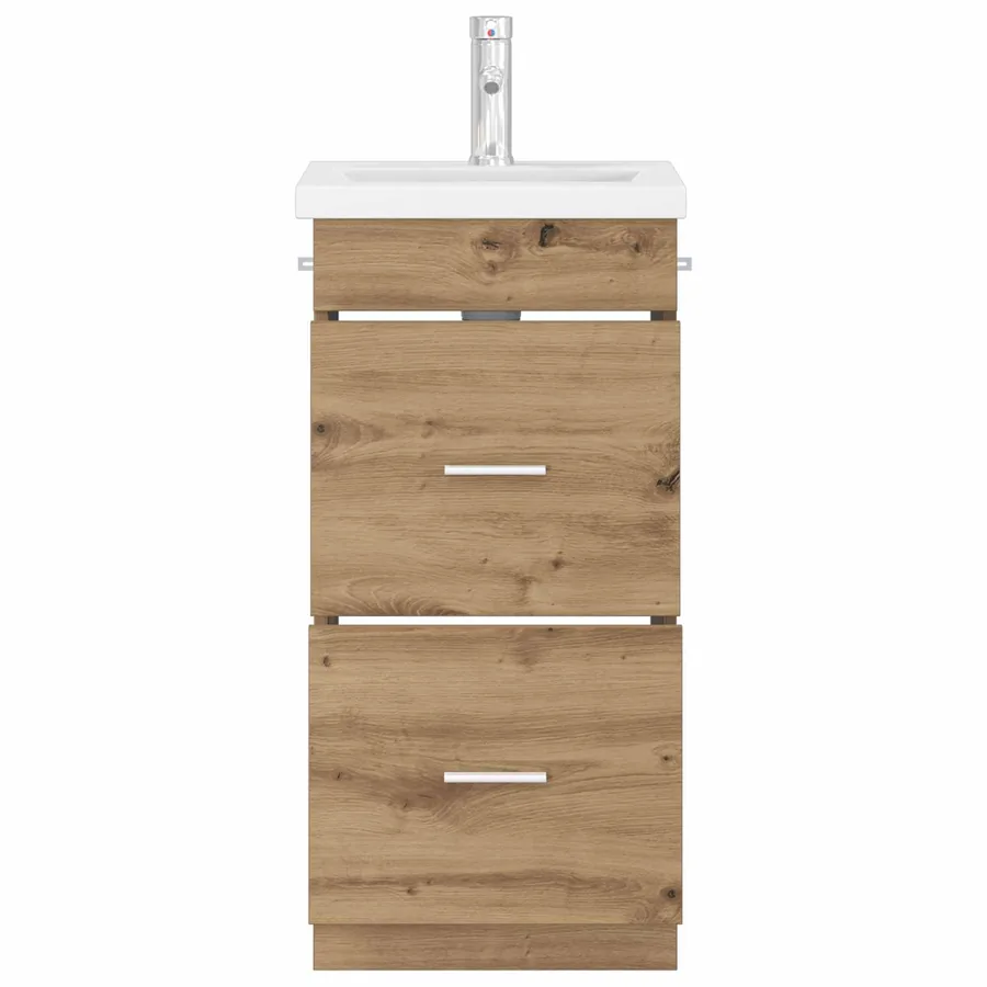 Meuble de salle de bain avec évier Chêne artisanal - 3