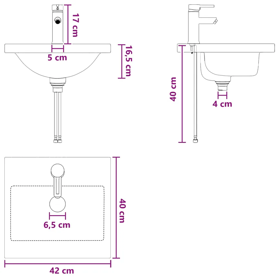 Meuble de salle de bain avec évier Chêne artisanal - 8