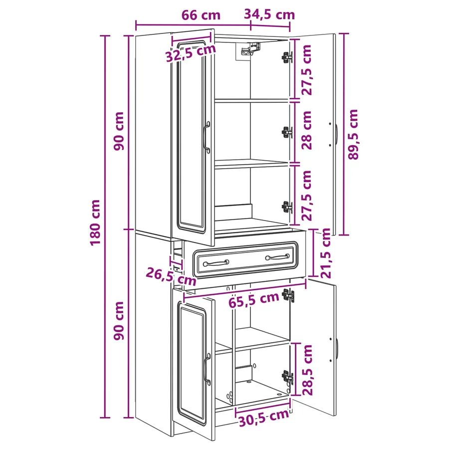 Ensemble de Meubles 2 pc Bois d'ingénierie - 8