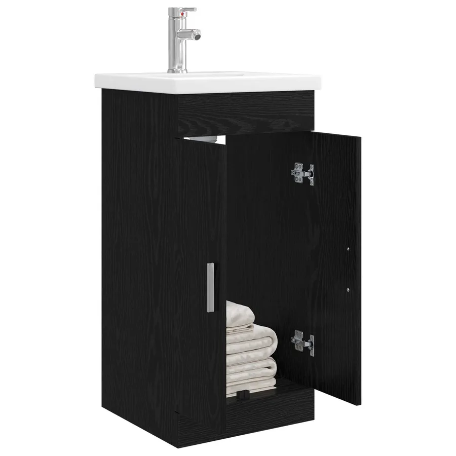Meuble de salle de bain avec évier Chêne noir 42 x 40 x 84,5 cm - 3