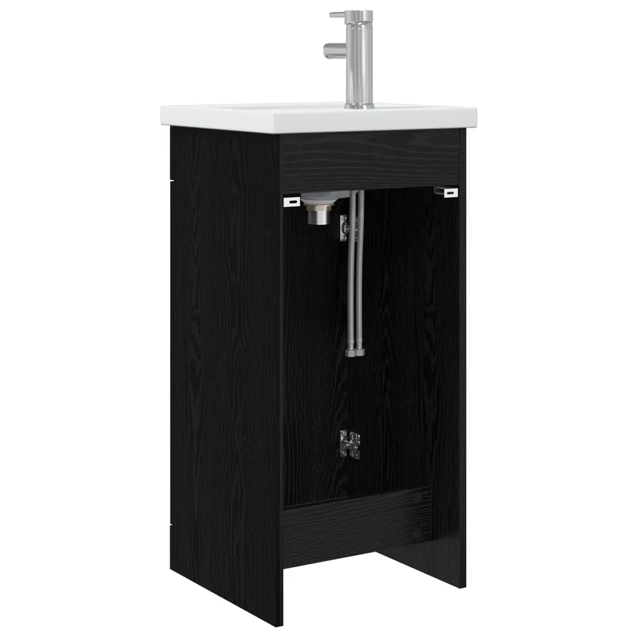 Meuble de salle de bain avec évier Chêne noir 42 x 40 x 84,5 cm - 6