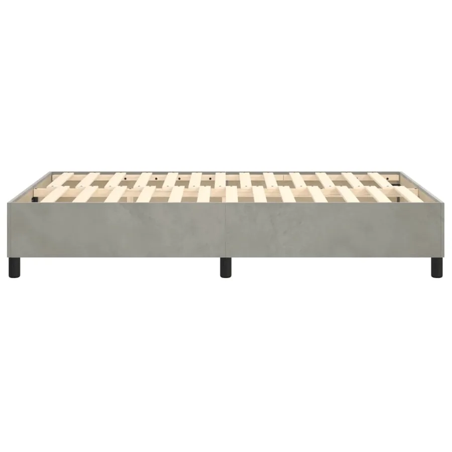 Slatted bed frame light grey 120x200 cm velvet - 6