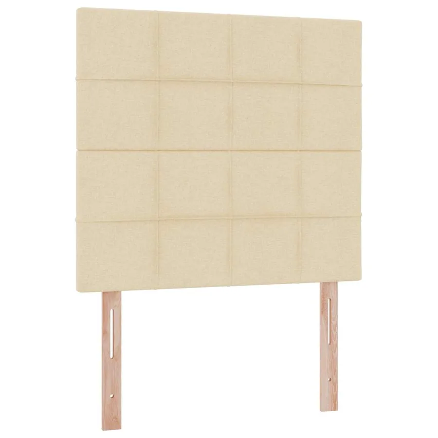 Lit avec rangement et matelas Crème 90 x 200 cm tissu - 9