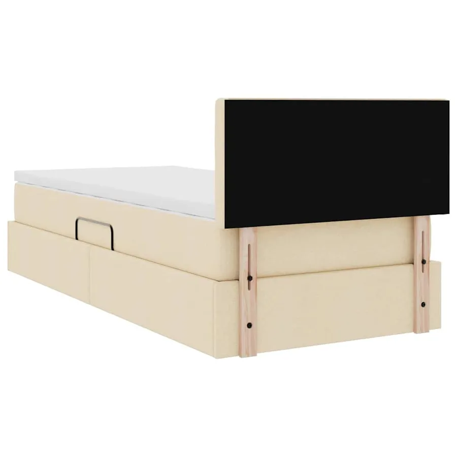Lit avec rangement et matelas avec matelas Crème 90 x 200 cm - 11