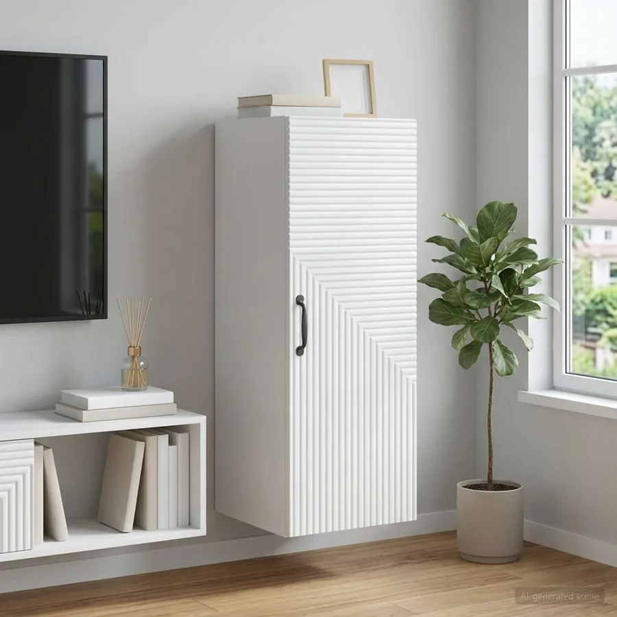 Armoire Murale Blanc 33 x 34,5 x 90 cm Bois d'ingénierie