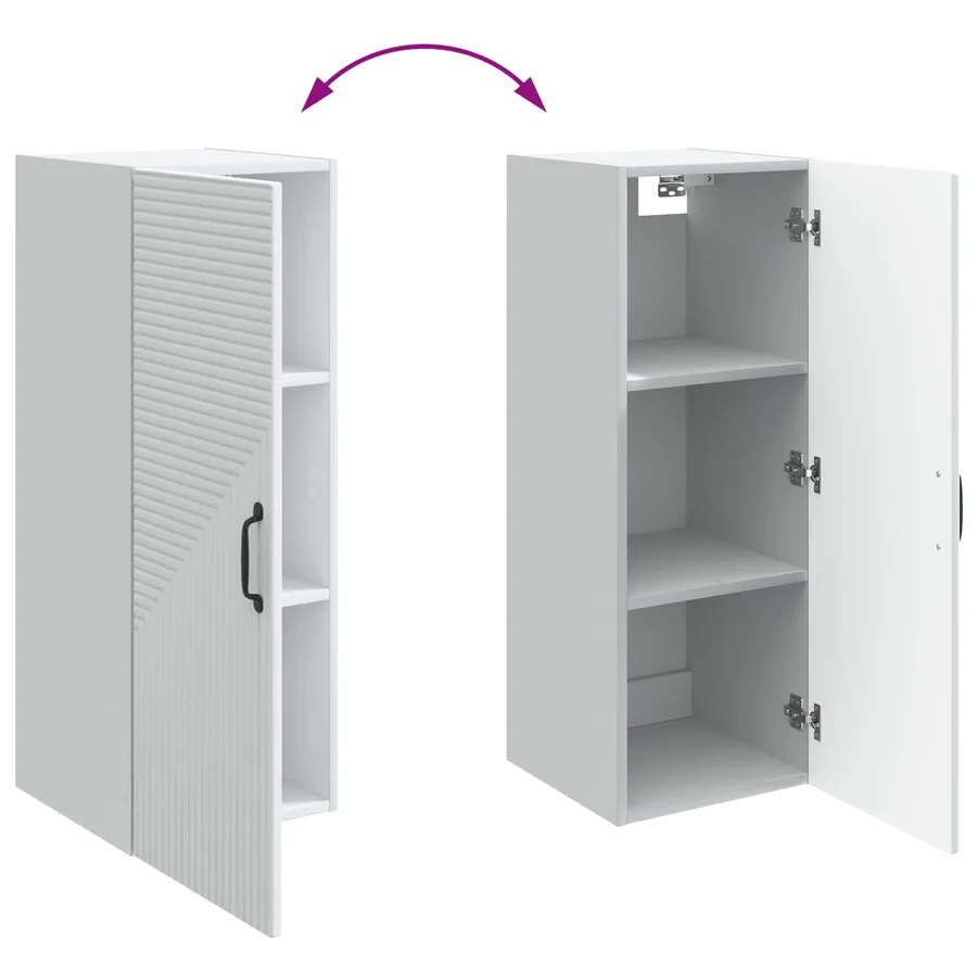 Armoire Murale Blanc 33 x 34,5 x 90 cm Bois d'ingénierie - 8