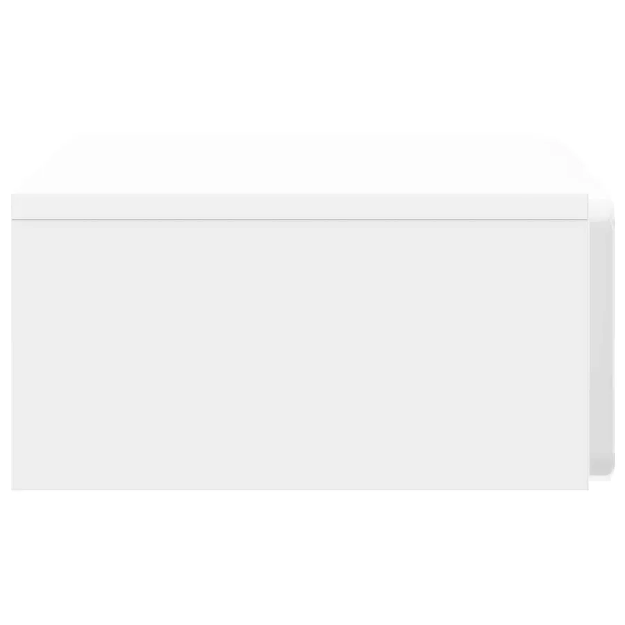 Table d'appoint murale Blanc brillant 59 x 34,5 x 17 cm - 6
