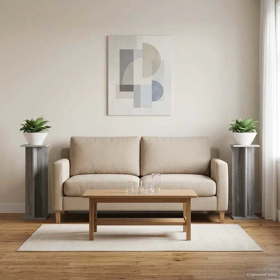 Support de Plante 2 pc Gris Sonoma 25 x 25,5 x 80,5 cm - 4