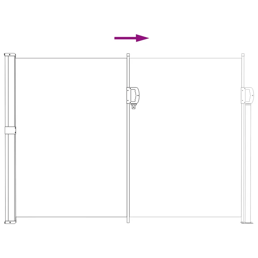 Store latéral rétractable Sable 300 x 140 cm Polyester - 6
