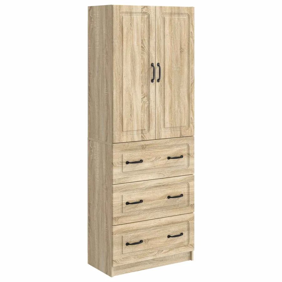 Ensemble de Meubles 2 pcs Chêne Sonoma 66 x 34,5 x 87 cm - 2