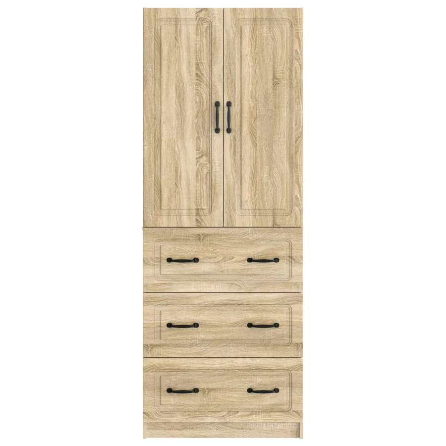 Ensemble de Meubles 2 pcs Chêne Sonoma 66 x 34,5 x 87 cm - 5