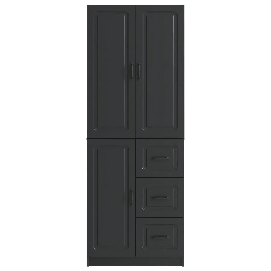 Ensemble de Meubles 2 pcs Noir Bois d'ingénierie - 5