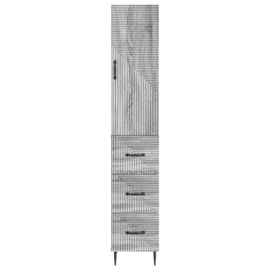 Ensemble de Meubles 2 pcs Sonoma gris 33 x 34,5 x 90 cm - 5
