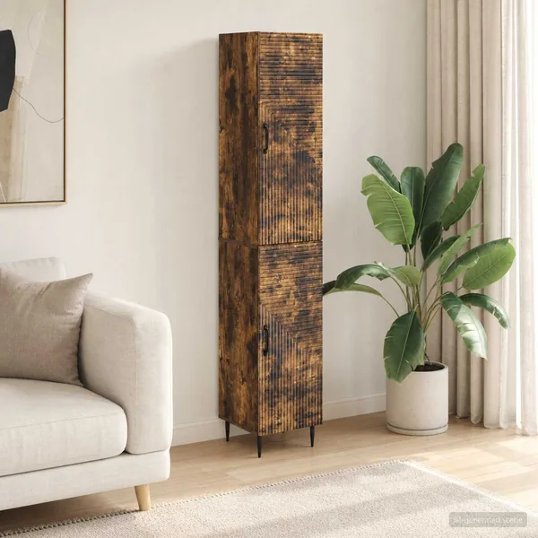 Ensemble de Meubles 2 pcs Chêne fumé 33 x 34,5 x 89,5 cm