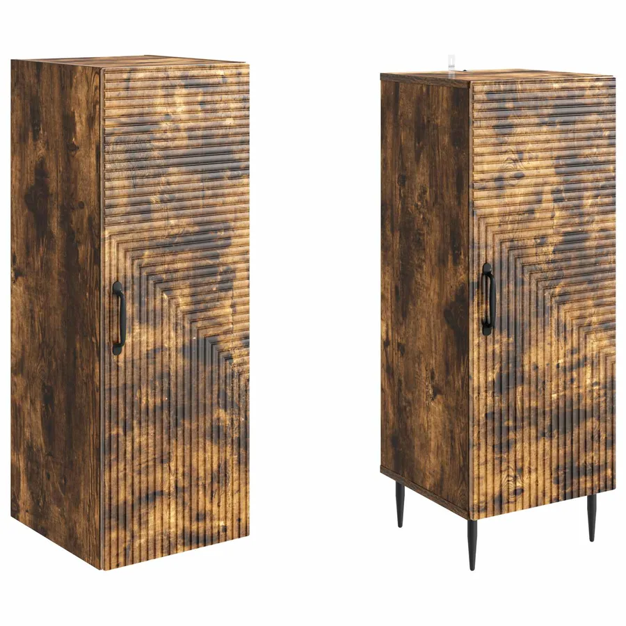 Ensemble de Meubles 2 pcs Chêne fumé 33 x 34,5 x 89,5 cm - 4