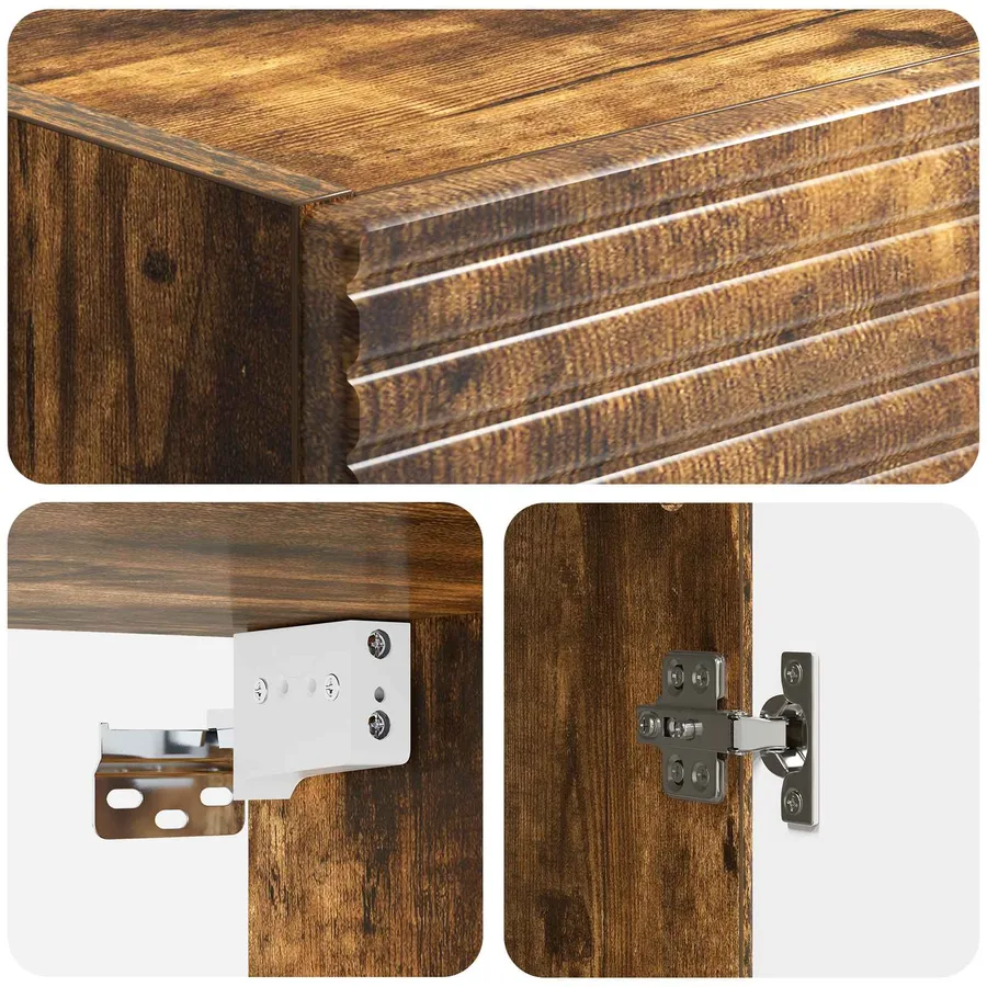 Ensemble de Meubles 2 pcs Chêne fumé 33 x 34,5 x 89,5 cm - 8
