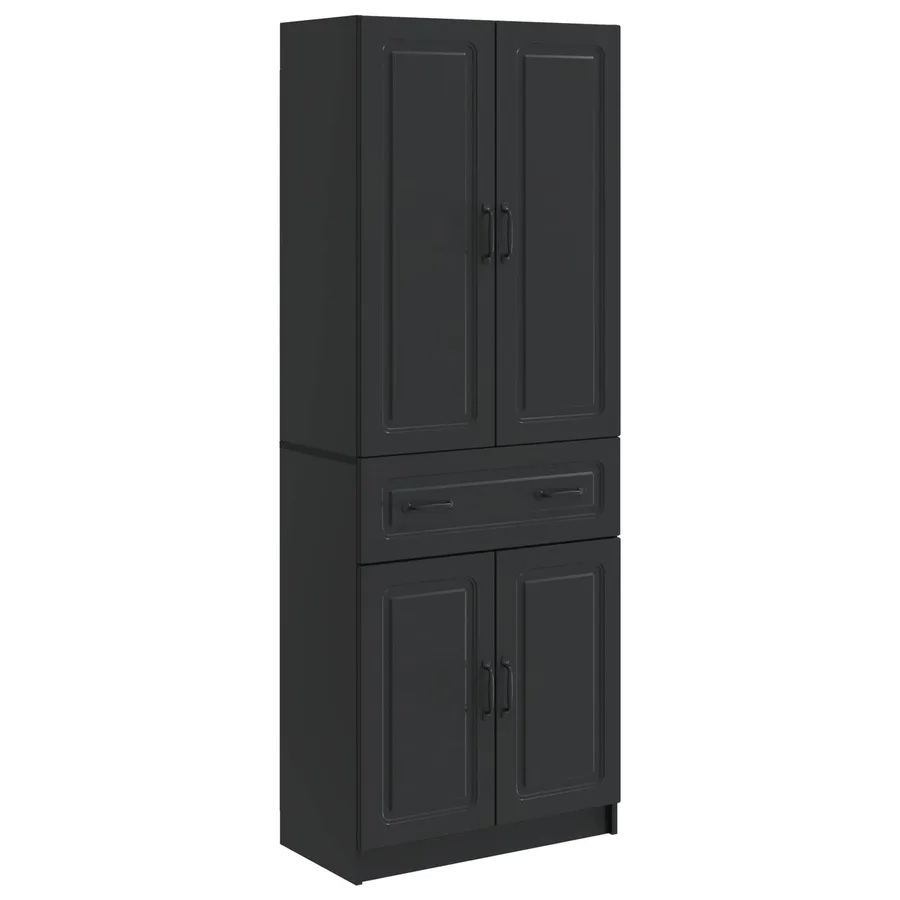 Ensemble de Meubles 2 pcs Noir Bois d'ingénierie - 2
