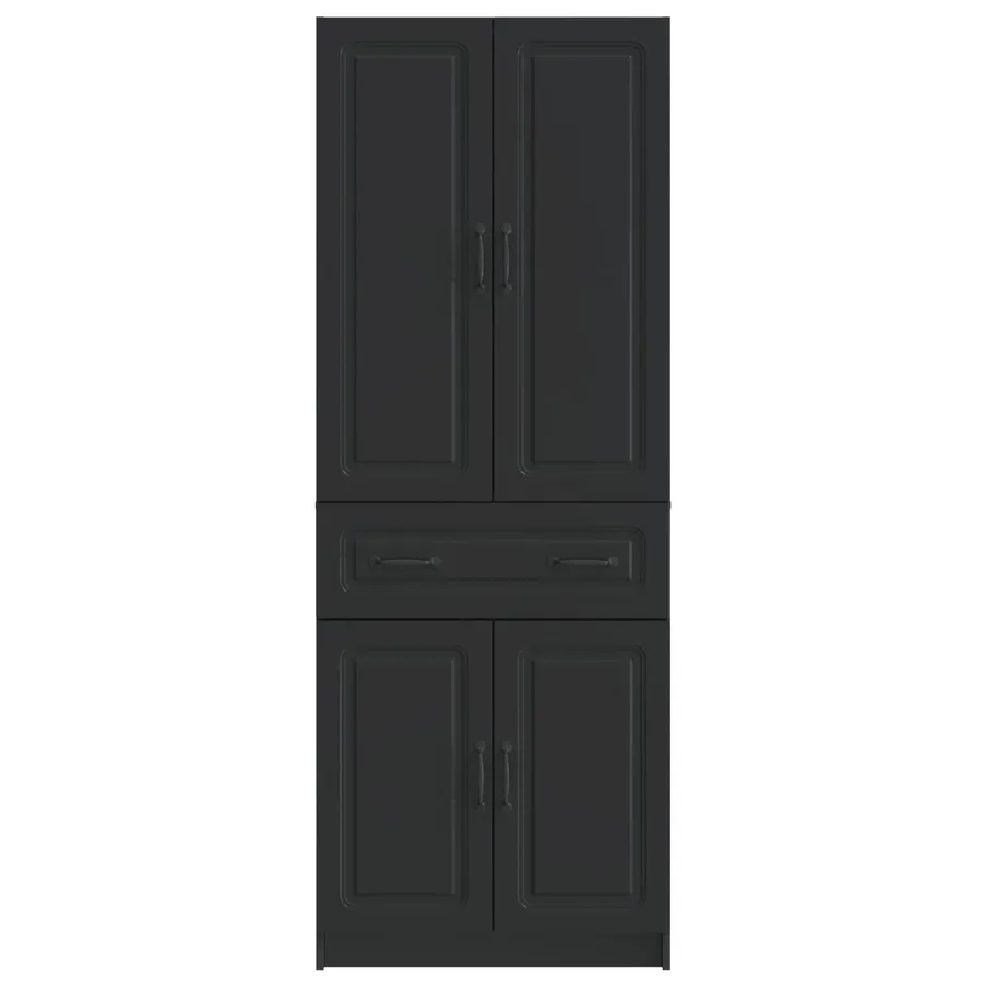 Ensemble de Meubles 2 pcs Noir Bois d'ingénierie - 5