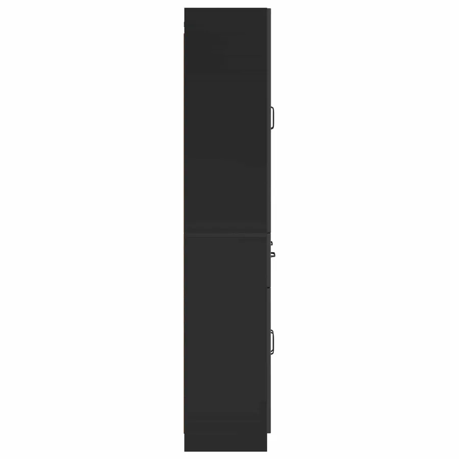 Ensemble de Meubles 2 pcs Noir Bois d'ingénierie - 6