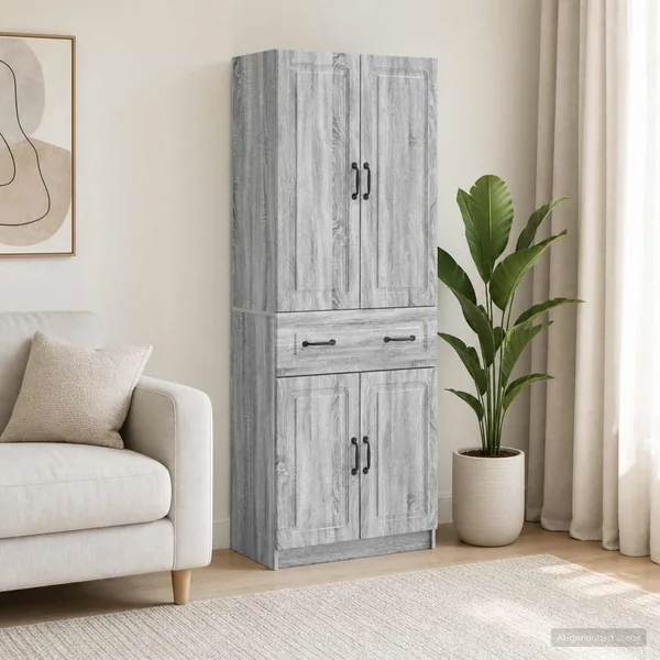 Ensemble de Meubles 2 pcs Sonoma gris Bois d'ingénierie